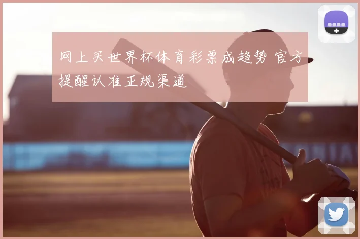 网上买世界杯体育彩票成趋势 官方提醒认准正规渠道
